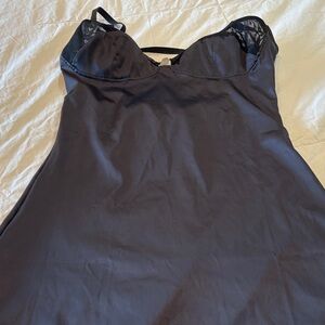 Chic Black Lace Detail Mini Dress